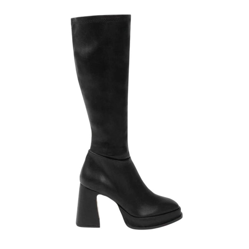I Saw It First Womens/Ladies Retro Platform Knee-High Boots / Black